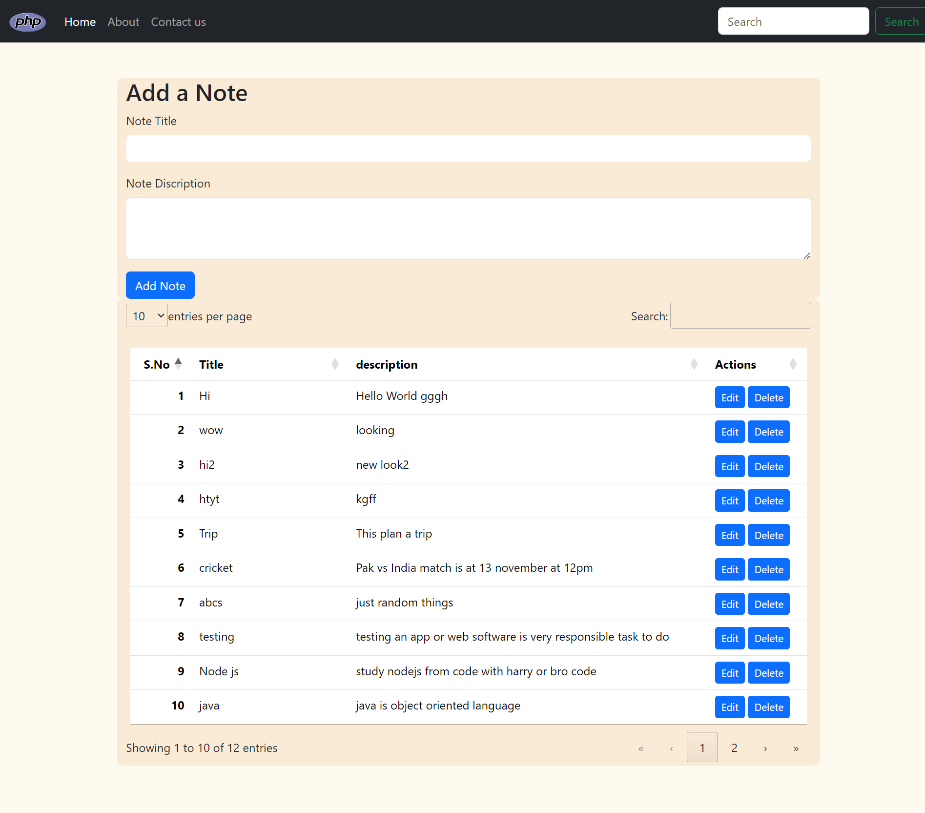 iNotes Project